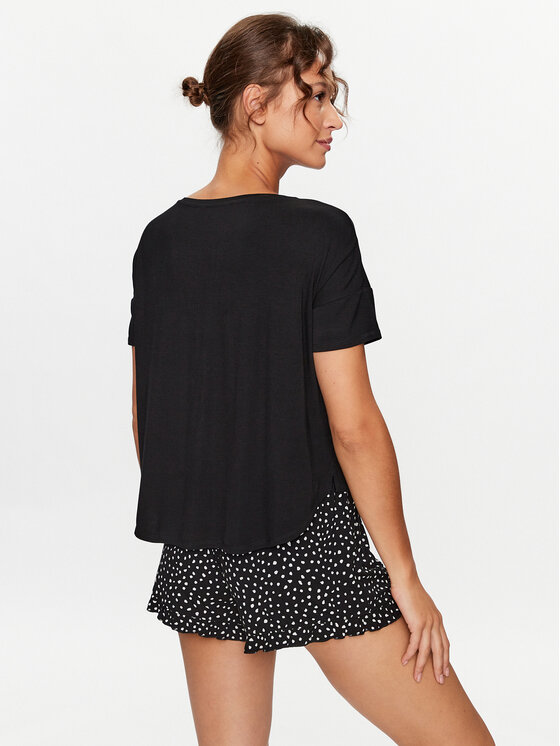 Hunkemöller Hunkemöller Piżama 203185 Czarny Comfortable Fit