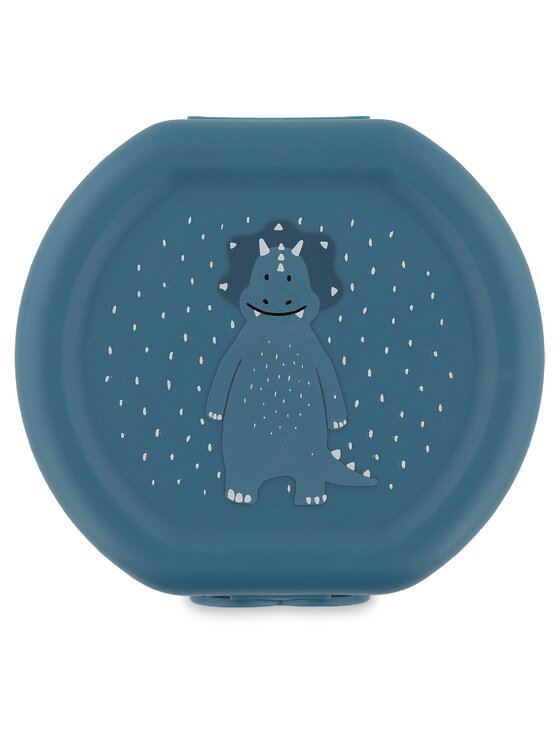 Trixie Baby Trixie Baby Pojemnik na żywność Zestaw pojemników na przekąski z klipsem 2 szt. - Triceratops Granatowy