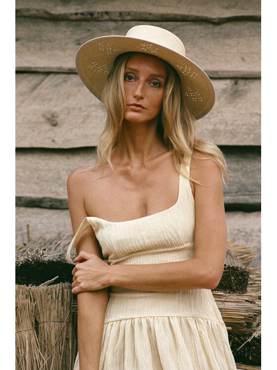 Paris+Hendzel Paris+Hendzel Kapelusz Off White Panama Gambler Beżowy