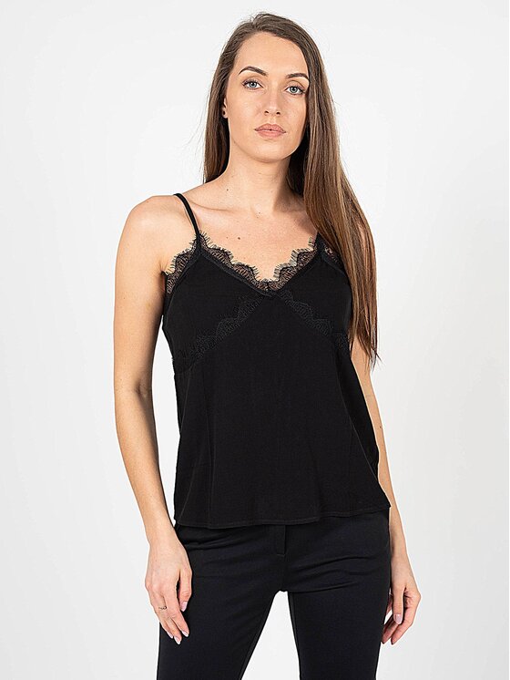Pepe Jeans Pepe Jeans Τοπ στράπλες PL304343 | Karey Μαύρο Regular Fit