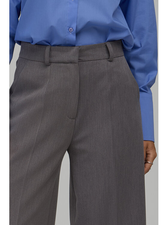 NIFE NIFE Kalhoty culottes SD144 Šedá Wide Leg
