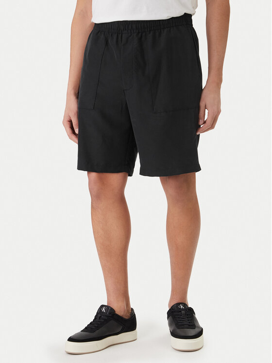 Calvin Klein Calvin Klein Šortky z materiálu LV04LF614G Černá Regular Fit