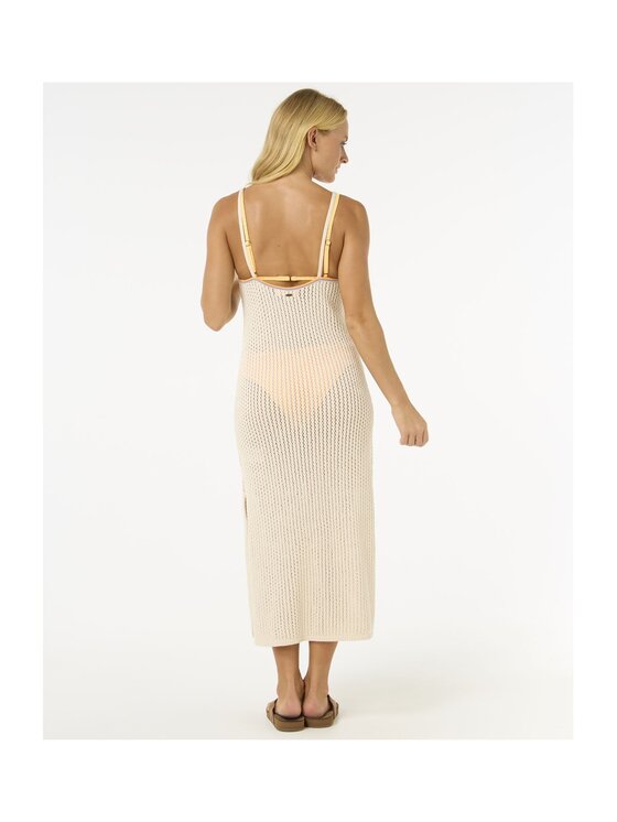 Rip Curl Rip Curl Sukienka letnia Cala Vadella Crochet Dress Biały Relaxed Fit