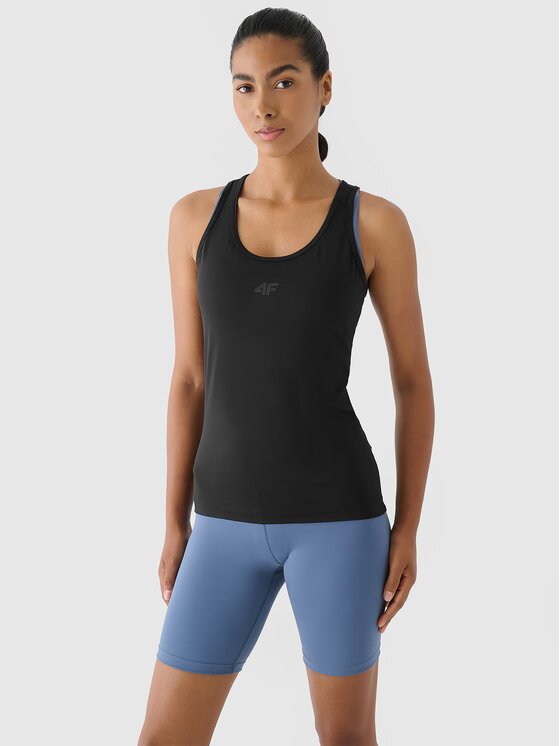 4F 4F Top 4FWAW24TFSLF411-20S Čierna Slim Fit
