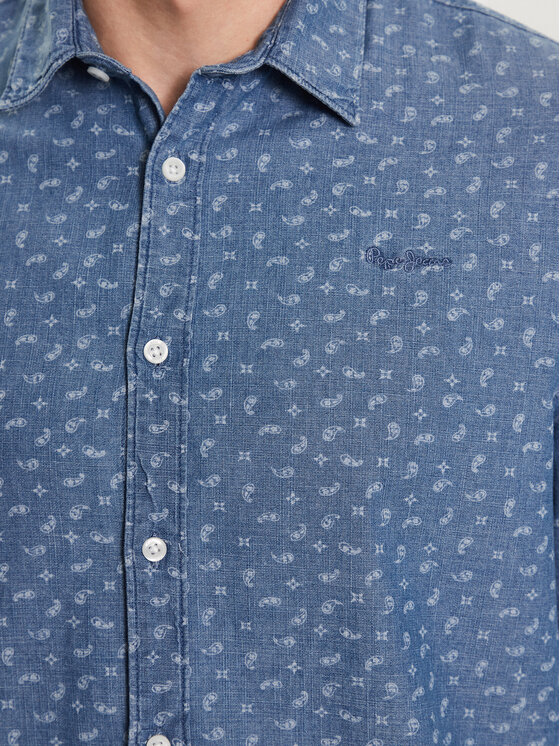 Pepe Jeans Pepe Jeans Košeľa Crawston PM308016 Modrá Slim Fit