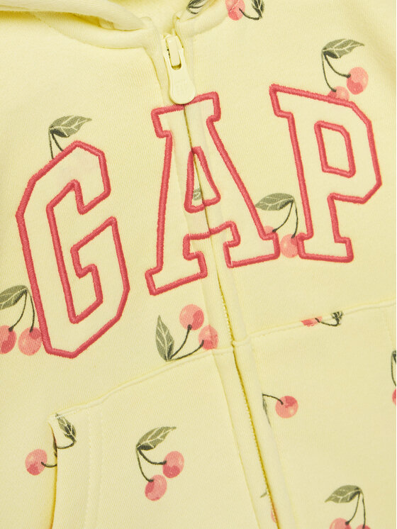 Gap Gap Majica dugih rukava 710011-02 Žuta Regular Fit