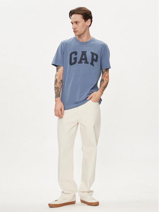 Gap Gap Tričko 856659-02 Modrá Regular Fit