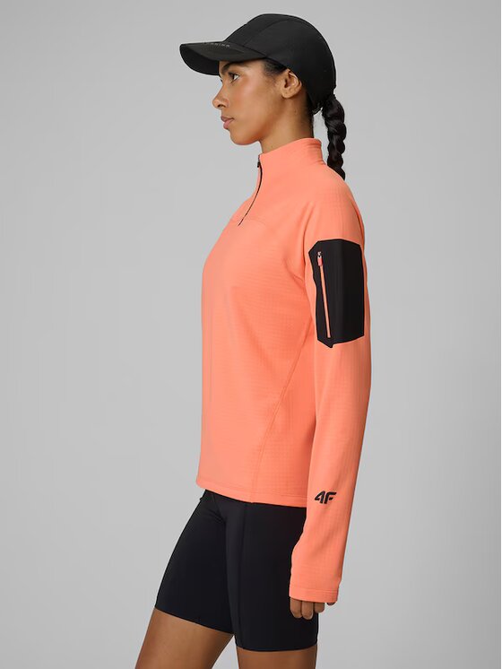 4F 4F Bluza 4FWSS26TFSWF642 Pomarańczowy Active Fit