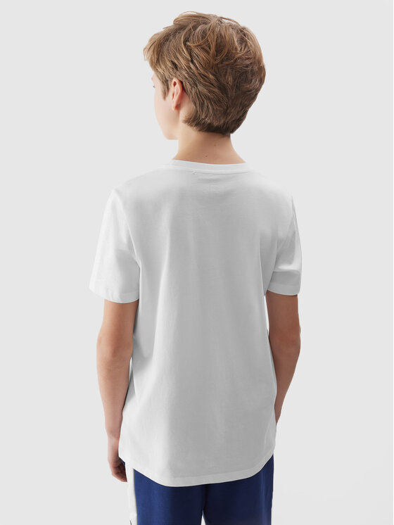 4F 4F T-Shirt 4FJWSS24TTSHM1114-10S Biały Regular Fit