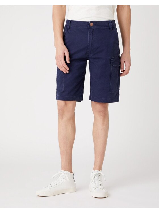 Wrangler Wrangler Pantaloncini di tessuto CASEY CHINO SHORTS Blu Regular Fit