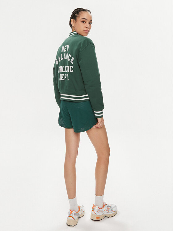 New Balance New Balance Kurtka bomber Greatest Hits WJ41509 Zielony Regular Fit