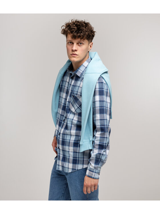 Lee Cooper Lee Cooper Koszula SCOTT 5817 Niebieski Regular Fit