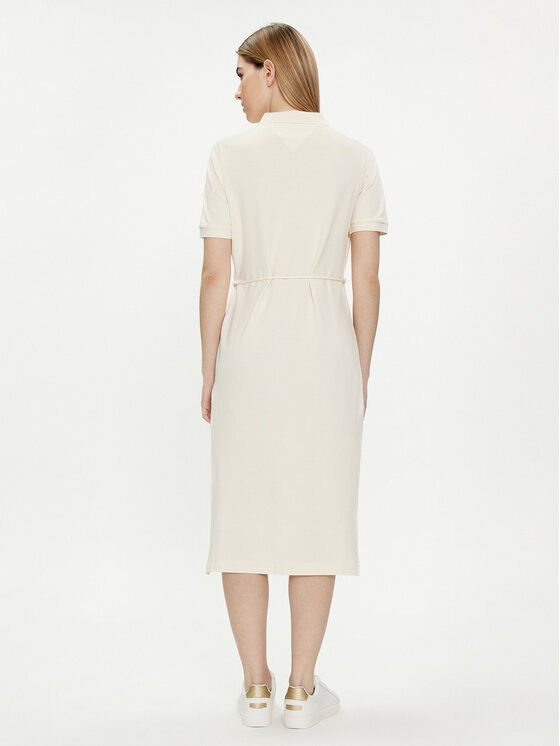 Tommy Hilfiger Tommy Hilfiger Rochie de zi WW0WW41278 Écru Regular Fit