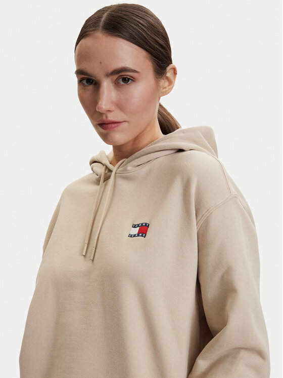 Tommy Jeans Tommy Jeans Džemperis ar kapuci DW0DW22357 Gaiši bēša Regular Fit