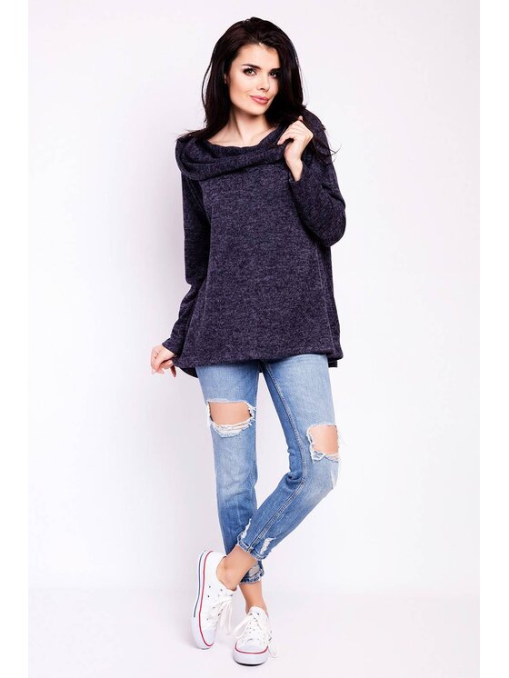 Infinite You Infinite You Bluza M119 Granatowy Basic Fit