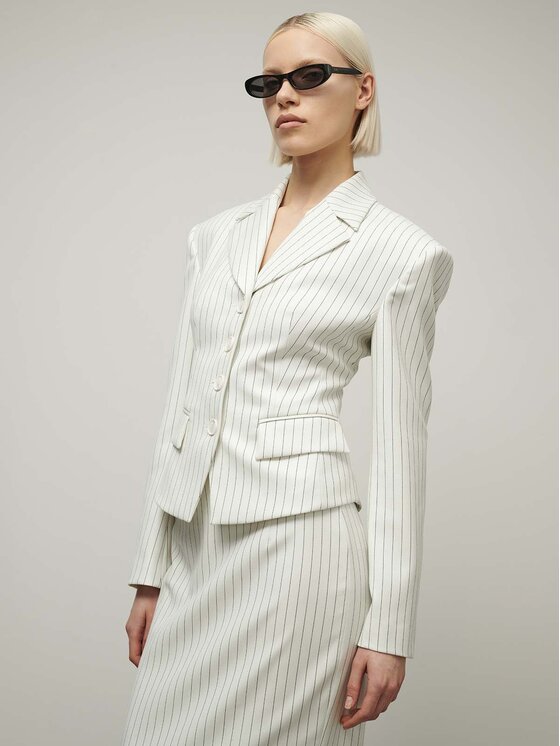 La Mania La Mania Sako LUDOVICA Biela Classic Fit