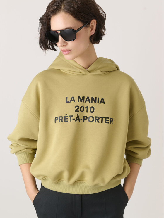 La Mania La Mania Felpa TAYLA Verde Classic Fit