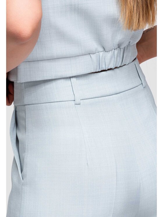 Ombre Ombre Spodnie materiałowe OW-PA-E0013 Niebieski Relaxed Fit