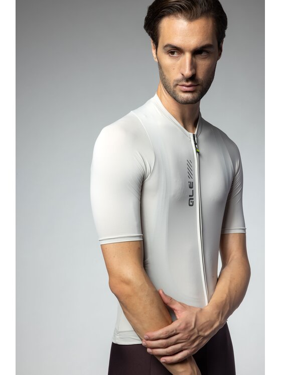 Alé Cycling Alé Cycling Koszulka rowerowa Solid Color Block Off Road Beżowy Regular Fit