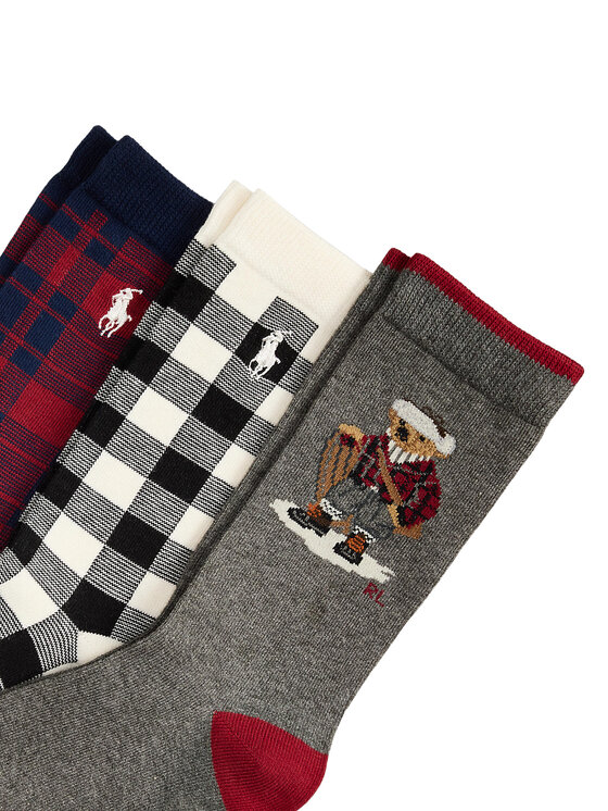 Polo Ralph Lauren Polo Ralph Lauren Комплект 3 чифта дълги чорапи детски 444P03158001 Цветен