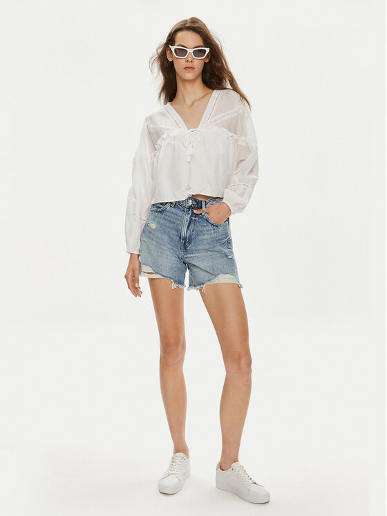 Gina Tricot Gina Tricot Μπλουζάκι 22685 Λευκό Loose Fit