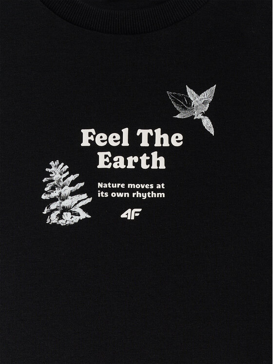 4F 4F T-Shirt CAMP Czarny Regular Fit