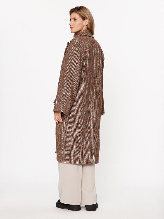 Custommade Custommade Вовняне пальто Halina 999511879 Коричневий Oversize