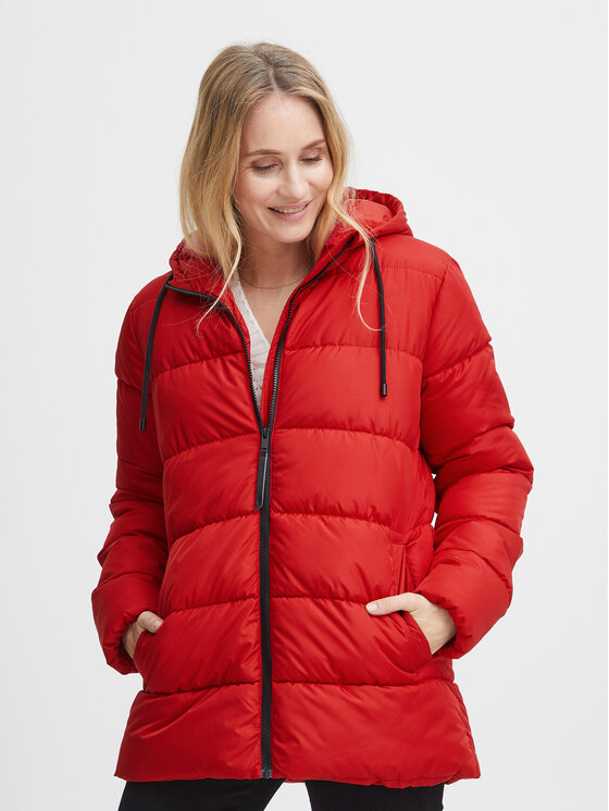 Fransa Fransa Télikabát 20612164 Piros Regular Fit