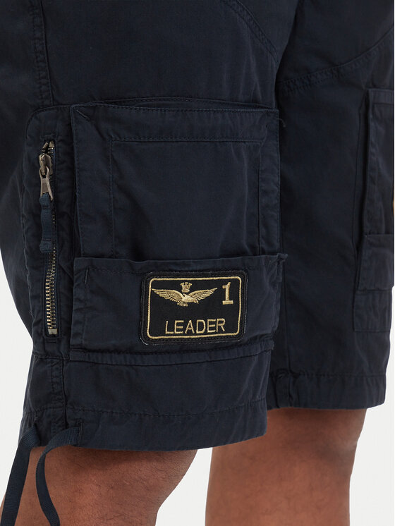Aeronautica Militare Aeronautica Militare Szövet rövidnadrág 261BE0041UCT01122 Sötétkék Regular Fit