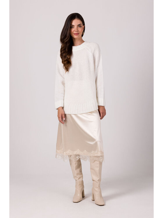 BeWear BeWear Sveter BK105 Biela Comfortable Fit