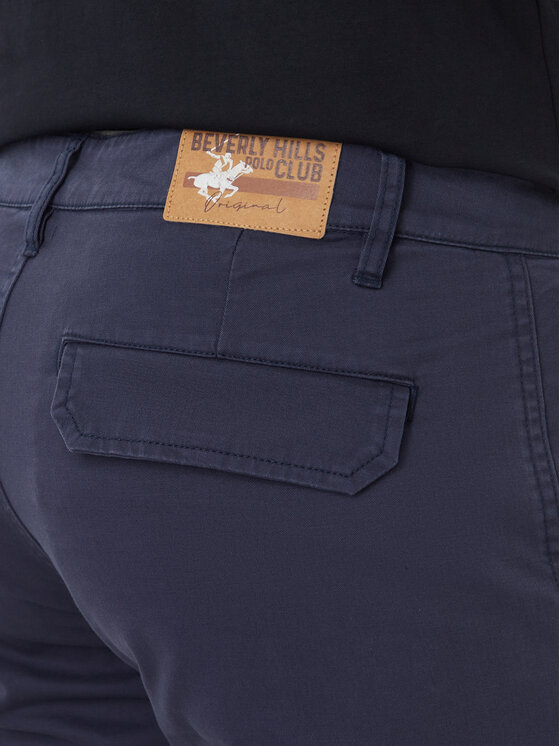 Beverly Hills Polo Club Beverly Hills Polo Club Bavlnené šortky P-SS26M-B476381 Modrá Regular Fit