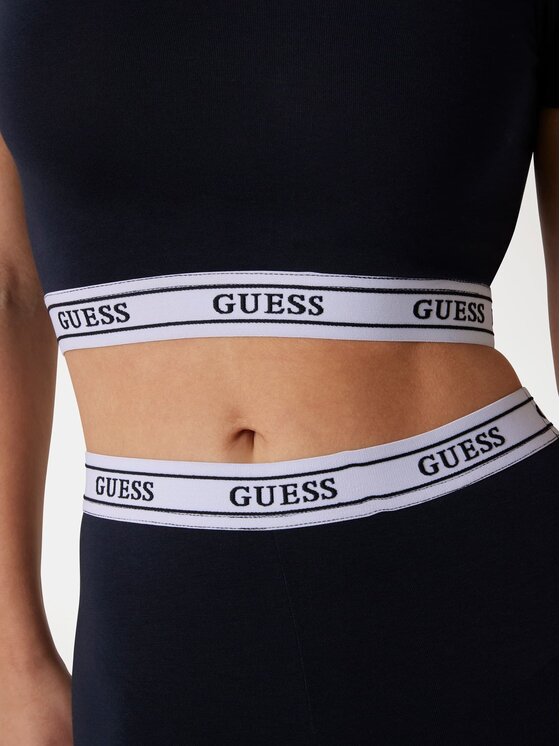 Guess Guess Spodnie materiałowe 172201 Niebieski Slim Fit