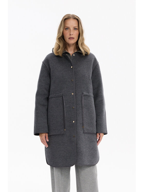 Deni Cler Milano Deni Cler Milano Kurtka przejściowa T-DC-9081-F5-90-88-1 Szary Regular Fit