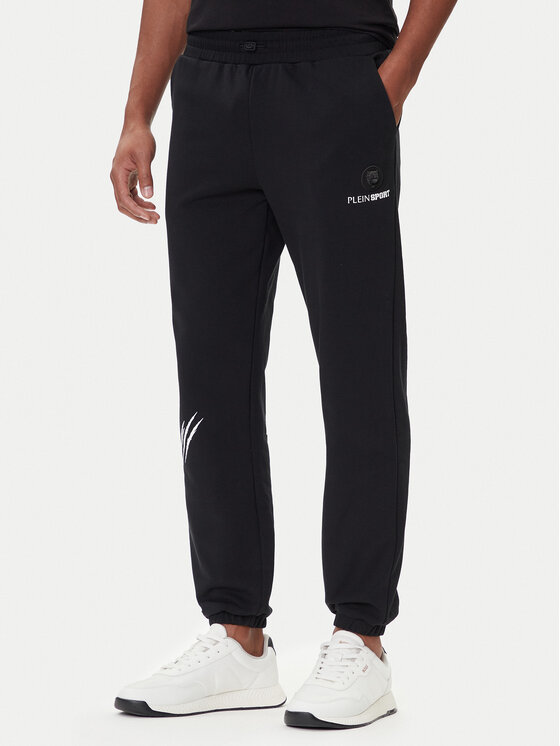 Plein Sport Plein Sport Spodnie dresowe SAEC MJT2474 STE001N Czarny Loose Fit