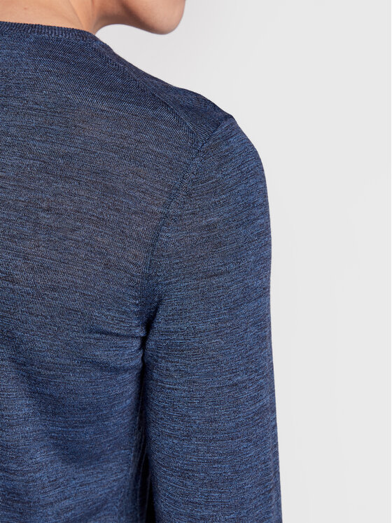 BOSS Boss Megztinis Leno-P 50468239 Tamsiai mėlyna Slim Fit
