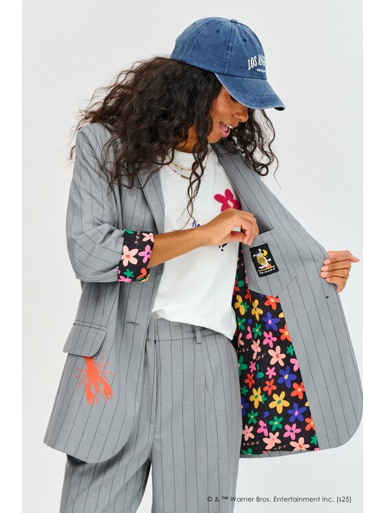 NAOKO NAOKO Sako Blooming Friends Sivá Regular Fit