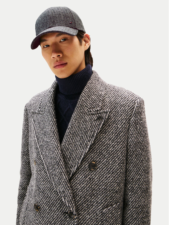 Tommy Hilfiger Tommy Hilfiger Šiltovka Th Flag Herringbone 6 Panel Cap AM0AM13784 Sivá