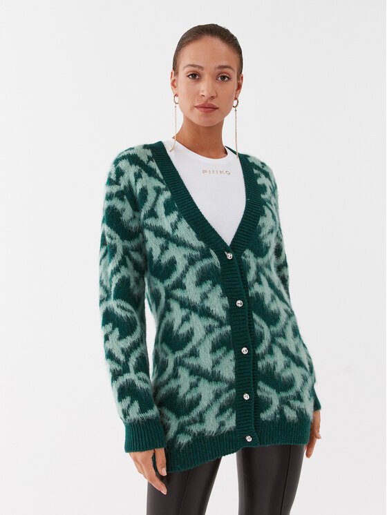 PINKO Pinko Strickjacke Iguana 101712 A14L Grün Regular Fit