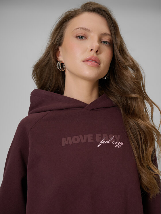 4F 4F Bluza COZY Brązowy ciemny Regular Fit