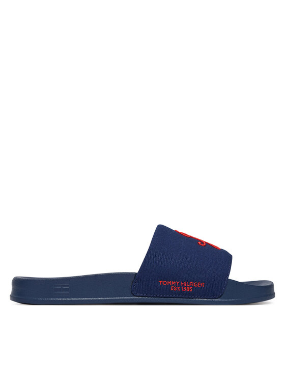 Tommy Hilfiger Tommy Hilfiger Nazouváky Logo Embroidery Canvas FM0FM05858 Tmavomodrá