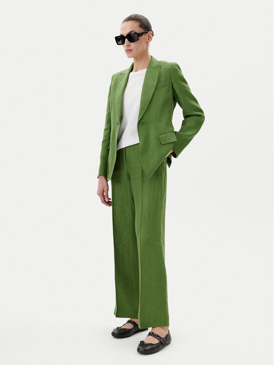 Weekend Max Mara Weekend Max Mara Pantaloni di tessuto Malizia 2515131052 Verde Regular Fit