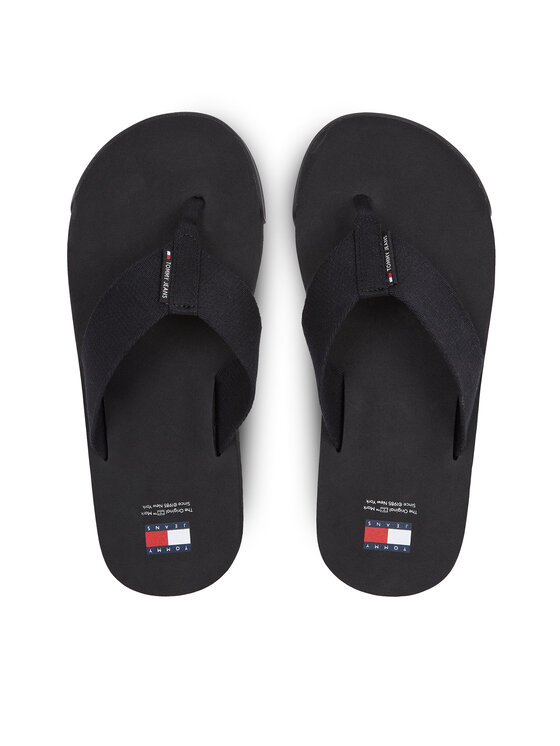 Flip flop Tommy Jeans Tjm Elevated Flip Flop EM0EM01393 Negru