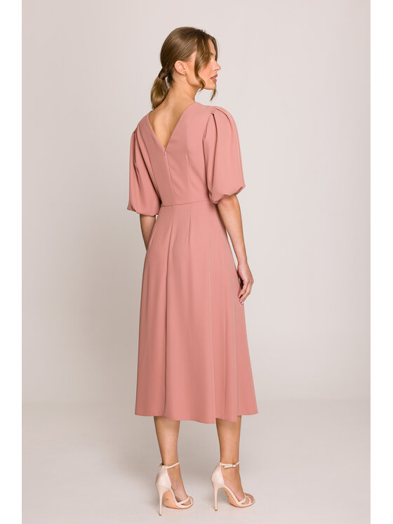 Stylove Stylove Večerní šaty S399 Růžová Premium Fit