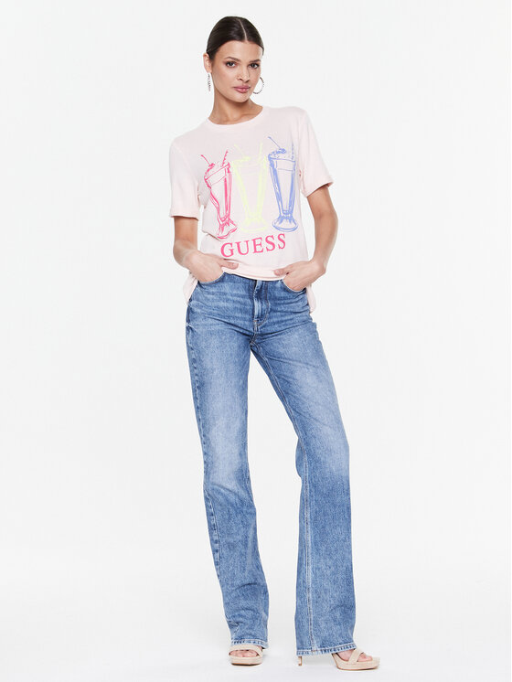 T-shirt Adelita W3RI24 KBK72 Rosa Regular Fit