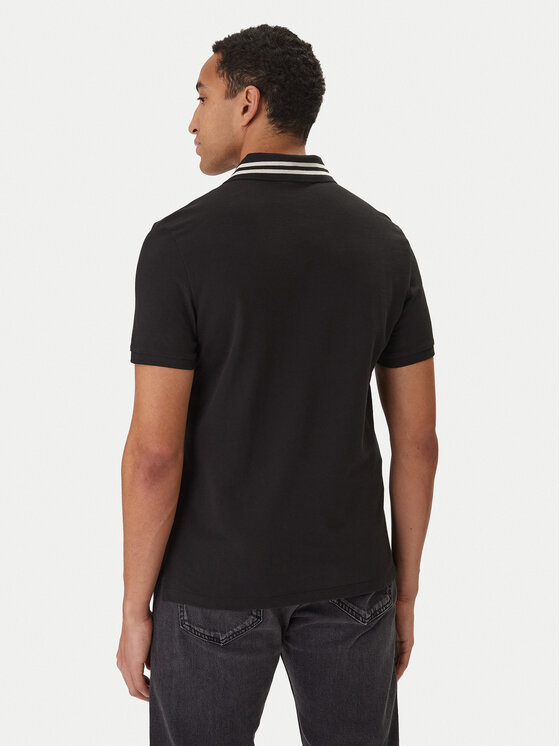 Calvin Klein Jeans Calvin Klein Jeans Тениска с яка и копчета Monogram LV04RC276G Черен Slim Fit