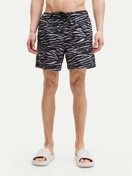 Jack & Jones Jack & Jones Szorty kąpielowe Maui Shell 12291808 Czarny Regular Fit