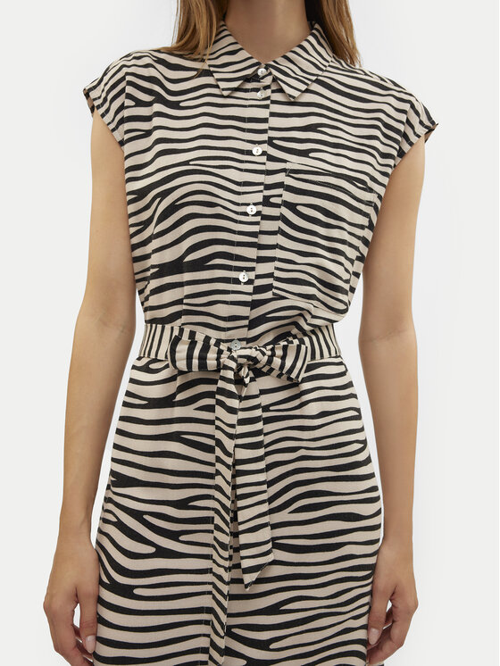Vero Moda Vero Moda Sukienka koszulowa Mymilo 10282532 Beżowy Regular Fit
