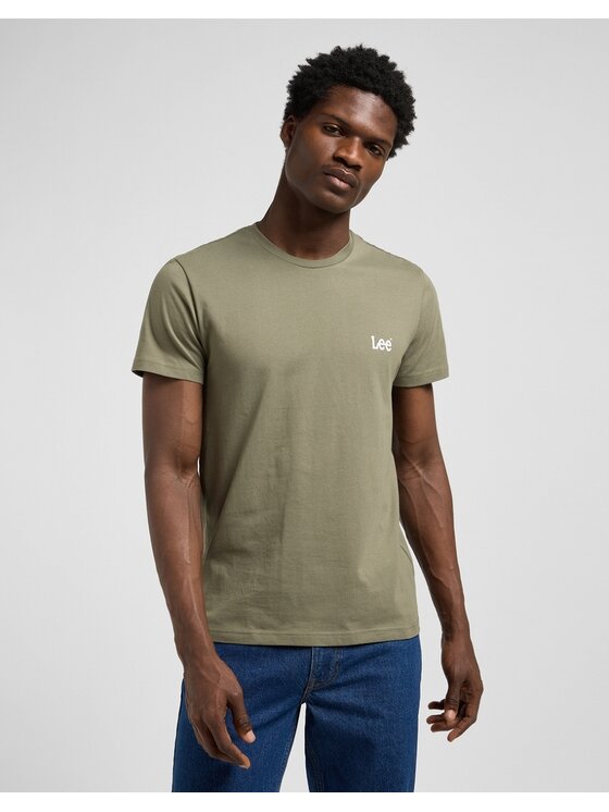 Lee Lee T-shirt TWIN PACK CREW Bianco Regular Fit