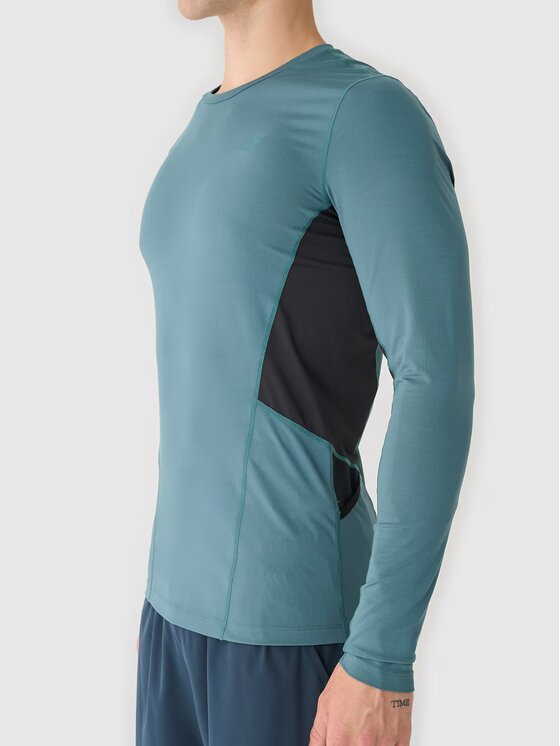 4F 4F S dlhými rukávmi 4FWAW24TFLOM252-40S Zelená Slim Fit