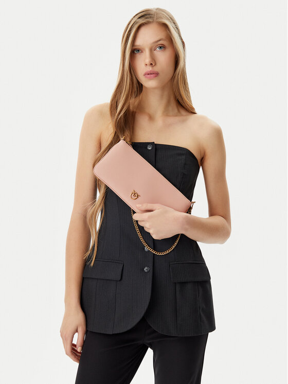 PINKO PINKO Clutch torbica Horizontal Flat AI 24-25 102747 A20F Ružičasta